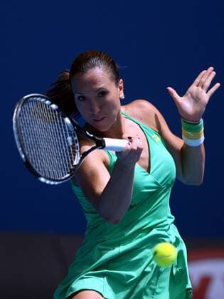 Jelena Jankovic (Serbien) Tennis Damen Australian Open 2009, Grand Slam, WTA Tour, Einzelbild Melbourne Dynamik,