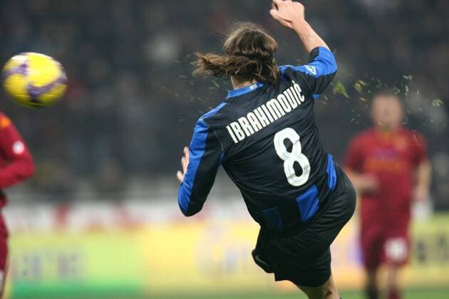 Zlatan Ibrahimovic (Inter Mailand) -  Fußball Herren Coppa Italia 2008 2009, Italienischer Pokal, Pokalspiel, FC Internazionale Mailand, Inter Einzelbild Mailand Dynamik,