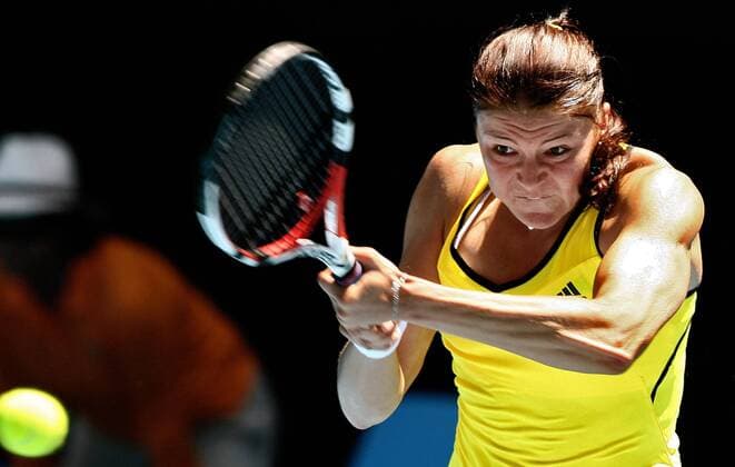 Dinara Safina (Rußland) -  Tennis Damen Australian Open 2009, Grand Slam, WTA Tour Einzelbild Melbourne Dynamik,