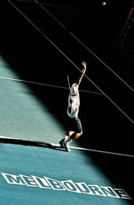 Tomas Berdych (Tschechien) - Aufschlag -  Tennis Herren Australian Open 2009, Grand Slam, ATP Tour Einzelbild Melbourne