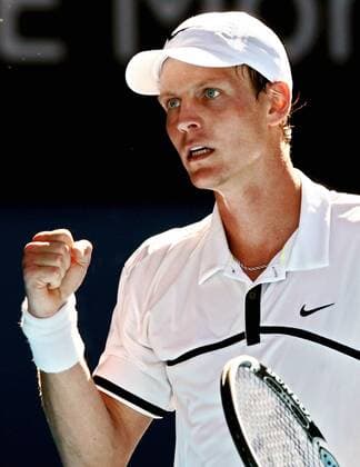 Tomas Berdych (Tschechien) - Jubel -  Tennis Herren Australian Open 2009, Grand Slam, ATP Tour Einzelbild Melbourne Freude,