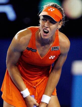 Elena Dementieva (Rußland) enttäuscht -  Tennis Damen Australian Open 2009, Grand Slam, WTA Tour Einzelbild Melbourne