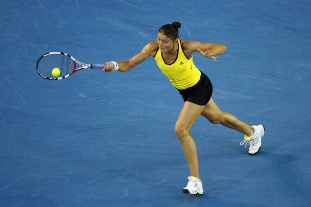 Dinara Safina (Russland) Tennis Damen Australian Open 2009, Grand Slam, WTA Tour, Finale Einzelbild Melbourne Dynamik,