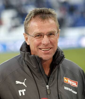 Trainer Ralf Rangnick (Hoffenheim) gut gelaunt Fußball 1. BL Herren Saison 2008 2009, TSG 1899 Hoffenheim Porträt Sinsheim Freude,