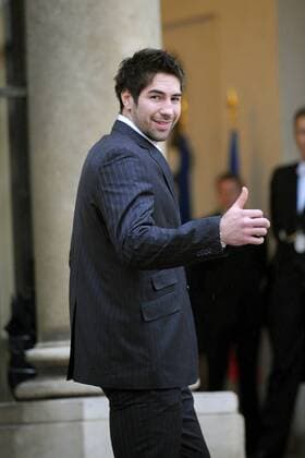 Nikola Karabatic (Frankreich) anlässlich eines Empfangs der Weltmeister im Elysee Palast in Paris -  (pan29766) Handball WM Herren Empfang 2009, Nationalteam Einzelbild Paris