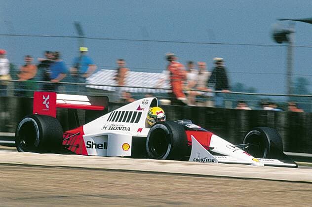 Ayrton Senna (Brasilien McLaren Honda) in seinem Boliden Motorsport Grand Prix Herren Großer Preis von xxx 1989, Formel 1 Weltmeisterschaft, F1, F, GP, WM Einzelbild Aufnahmedatum geschätzt