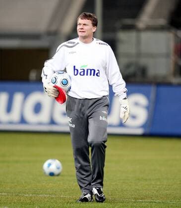 Torwarttrainer Frode Grodas (Norwegen) -  Fußball Herren Nationalteam 2009, Training Einzelbild Düsseldorf