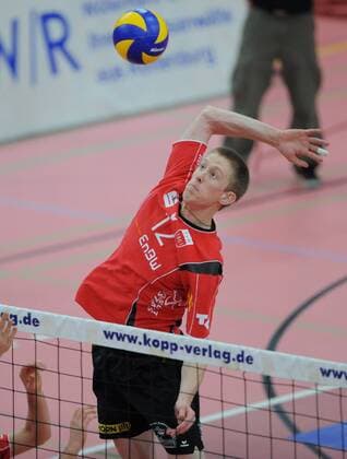 David Smith (Rottenburg) Volleyball 1. BL Herren Saison 2008 2009, TV Rottenburg Einzelbild Tübingen Dynamik,