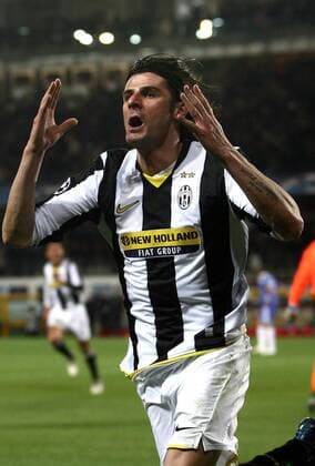 Vincenzo Iaquinta (Juventus Turin) - Torjubel -  Fußball EC 1 Herren Champions League 2008 2009, Juve Einzelbild Turin Begeisterung, Freude,