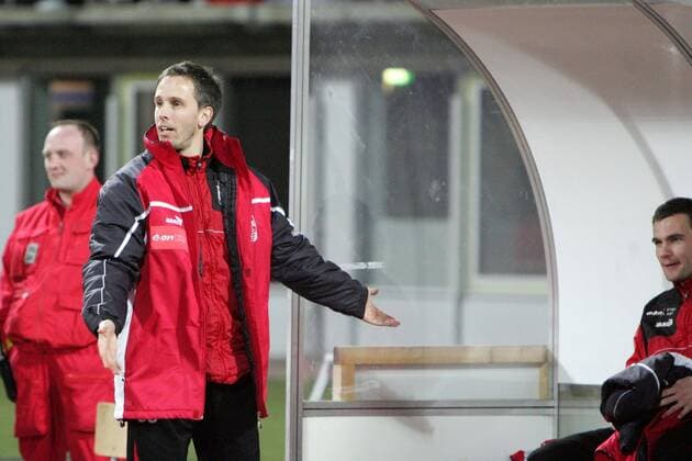 Thorsten Judt (Erfurt) ratlos Fußball Herren 3. Liga 2008 2009, FC Rot Weiss Erfurt, RW, RWE Einzelbild Erfurt
