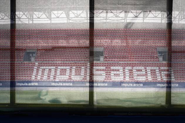 Fußball, Stadiongeschichte FC Augsburg Impuls Arena, zukünftige Heimspielstätte des FC Augsburg Fußball 2. BL Herren Saison 2008 2009, FC Augsburg, Stadion, Fußballstadion, innen, Innenansicht Totale ImpulsArena Augsburg