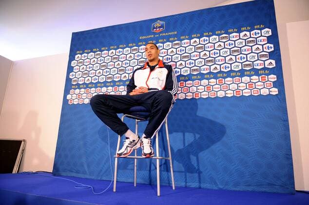 Guillaume Hoarau (Frankreich) - Pressekonferenz -  (pan30719) Fußball Herren Nationalmannschaft 2009, Pressekonferenz, Pressetermin, Einzelbild Clairefontaine