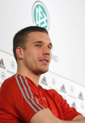 Lukas Podolski (Deutschland) - Pressekonferenz Fußball Herren Nationalmannschaft 2009, Pressekonferenz, Pressetermin Porträt Leipzig