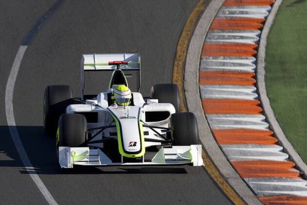 Jenson Button (England Brawn GP) in seinem Boliden -  Motorsport Grand Prix Herren Großer Preis von Australien 2009, Formel 1 Weltmeisterschaft, F1, F, GP, WM, Qualifying Einzelbild Albert Park Melbourne