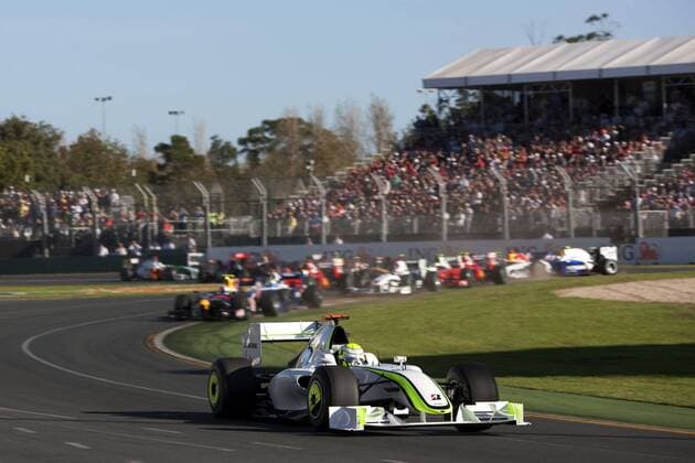 Jenson Button (England Brawn GP) -  Motorsport Grand Prix Herren Großer Preis von Australien 2009, Formel 1 WM, F1, F, GP, vdig Einzelbild Albert Park Melbourne