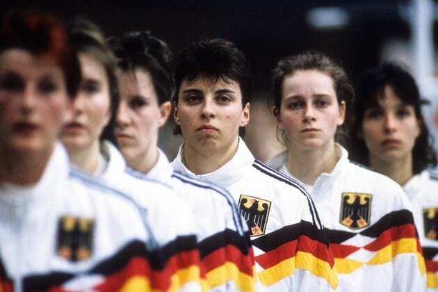 Gudrun Witte (BR Deutschland, Mitte) Volleyball Länderspiel Damen WM Quali 1990, Nationalteam, Gruppe Aufnahmedatum geschätzt