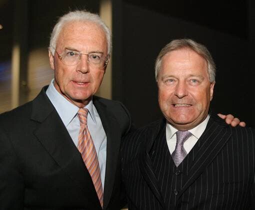 Franz Beckenbauer (Deutschland, li.) und ÖFB Präsident Leo Windtner (Österreich) während der Leonidas Sportgala der Salzburger Nachrichten 2009 -  Fußball Herren Leonidas Sportgala der Salzburger Nachrichten 2009, Sportler des Jahres, Gala Gruppe Salzburg
