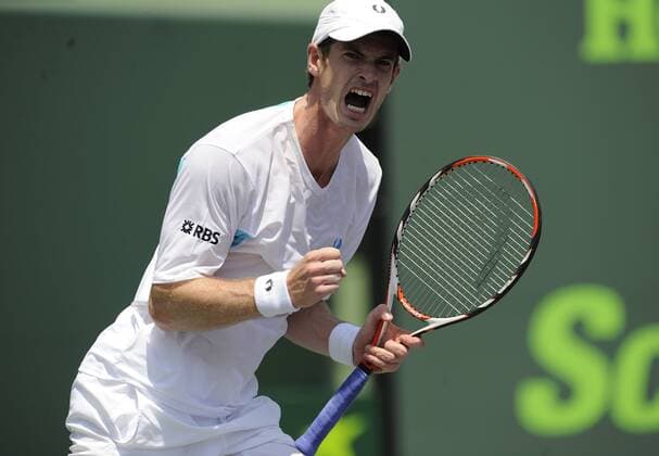 Andy Murray (Großbritannien) jubelt Tennis Herren Sony Ericsson Open 2009, ATP Tour, Finale Einzelbild o0 Andrew Key Biscayne Miami Freude,