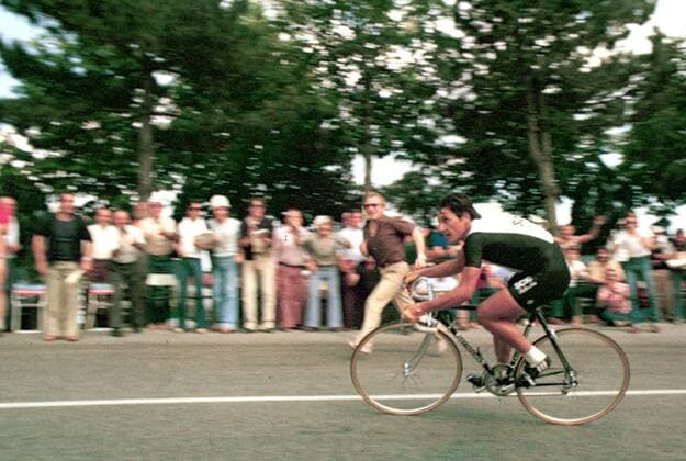 Giuseppe Saronni (Italien Scic Bottecchia) -  Radsport Herren Giro d Italia 1979, dItalia, Straßenradsport, Straße, Rad, Zeitfahren, Einzelzeitfahren Einzelbild 8. Etappe: Rimini - San Marino Dynamik,