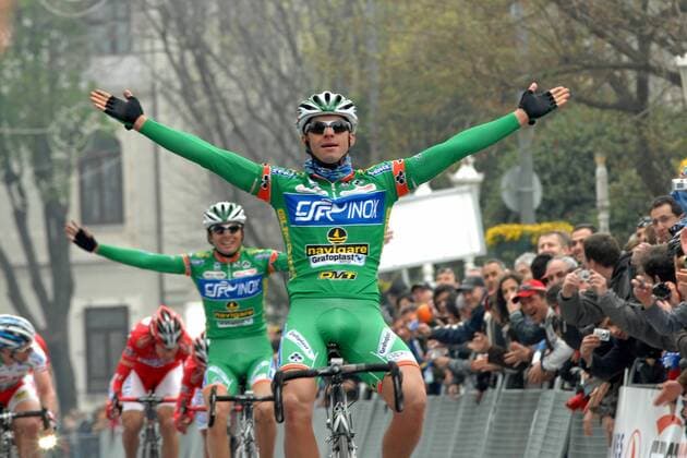 Mauro Finetto (Italien CSF Group Navigare) gewinnt die erste Etappe der Türkeirundfahrt 2009 in Istanbul Radsport Herren Tour of Turkey 2009, Türkeirundfahrt, Straßenradsport, Straße, Rad Einzelbild 1. Etappe: Istanbul - Istanbul Freude,
