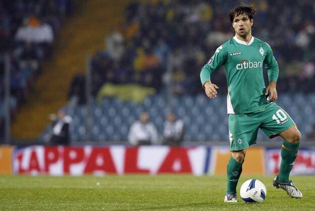 Diego (Bremen) -  Fußball EC 3 Herren UEFA Cup 2008 2009, Pokal, Europapokal, SV Werder Bremen Einzelbild Udine