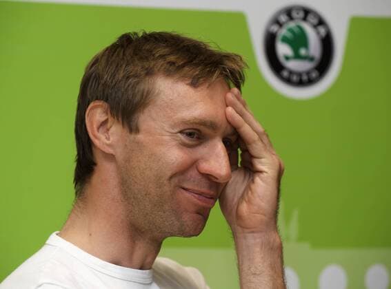Jens Voigt (Deutschland Saxo Bank) Radsport Herren Skoda Velothon 2009, Straßenradsport, Straße, Rad, Radrennen, Straßenradrennen Einzelbild Berlin Freude,