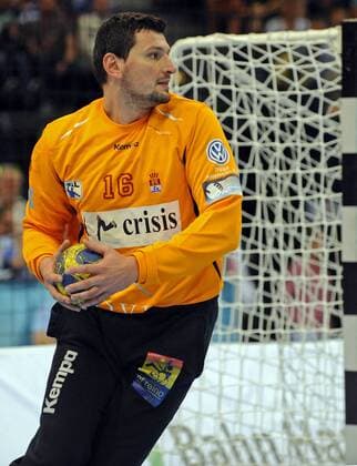 Torwart Arpad Sterbik (Ciudad Real) Handball EC 1 Herren Champions League 2008 2009, Halbfinale, BM Ciudad Real, Vdig Einzelbild Hamburg