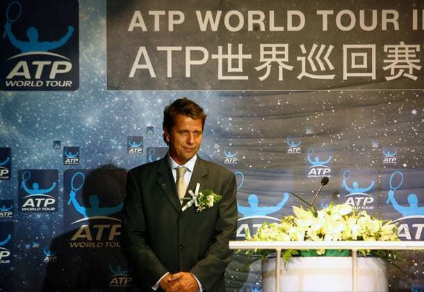 ATP Vizepräsident Brad Drewett (Australien) anlässlich der Pressekonferenz zur Freischaltung der ATP Homepage in chinesischer Sprache -  (IMCpau27251216) Tennis Herren ATP World Tour 2009, Launch Website Einzelbild Peking