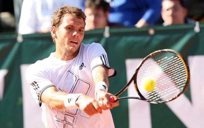 Paul Henri Mathieu (Frankreich) - (pag047) Tennis Herren Internazionali BNP d Italia 2009, dItalia, ATP Tour, Masters Series Einzelbild Rom Dynamik,