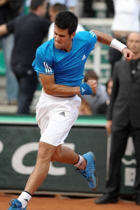 Novak Djokovic (Serbien) - Jubel - (AS6202) Tennis Herren Internazionali BNL d Italia 2009, ATP Tour, Masters Series, dItalia Einzelbild Rom Freude,