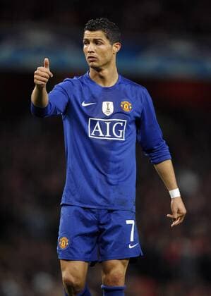 Cristiano Ronaldo (Manchester United) zufrieden - EDITORIAL USE ONLY. No use with unauthorised audio, video, data, fixture lists, club league logos or live services. Online in-match use limited to 120 images, no video emulation. No use in betting, games or single club league player publications. Fußball EC 1 Herren Champions League 2008 2009, ManU FC Einzelbild London