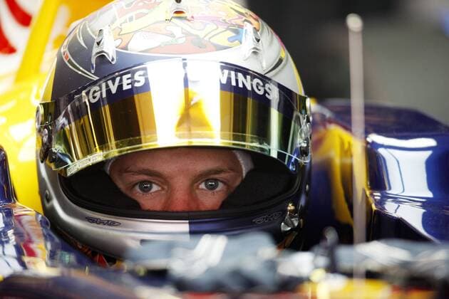 Sebastian Vettel (Deutschland Red Bull) im Cockpit seines Boliden Motorsport Grand Prix Herren Großer Preis von Spanien 2009, Formel 1 Weltmeisterschaft, F1, F, GP, WM, Freies Training, Vdig Porträt Circuit de Catalunya Barcelona