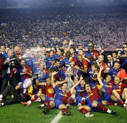 FC Barcelona ist Spanischer Pokalsieger 2009 -  - NOxONLINExUSE Fußball Herren Copa del Rey 2008 2009, Pokal, Pokalspiel, Finale, Barca Totale o0 Pokalfinale Pokalsieg Valencia Begeisterung, Freude,