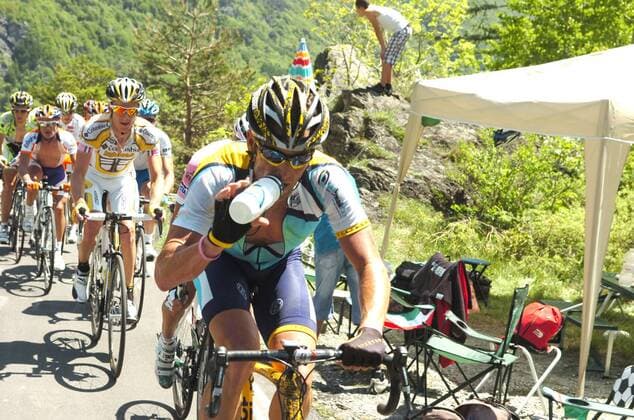 Lance Armstrong (USA Astana) -  Radsport Herren Giro d Italia 2009, dItalia, Straßenradsport, Straße, Rad Einzelbild 10. Etappe: Cuneo - Pinnerolo