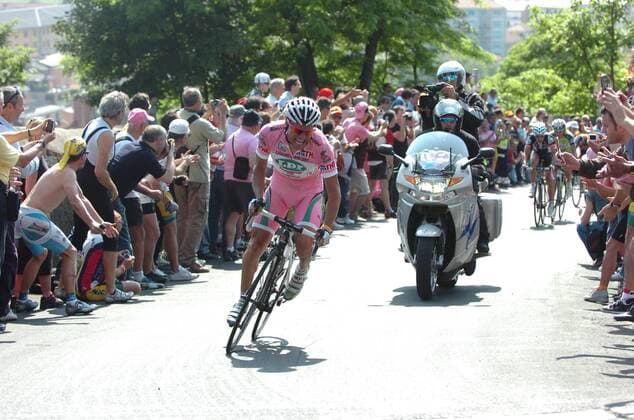 Danilo Di Luca (Italien LPR) -  Radsport Herren Giro d Italia 2009, dItalia, Straßenradsport, Straße, Rad Gruppe 10. Etappe: Cuneo - Pinnerolo Anstrengung