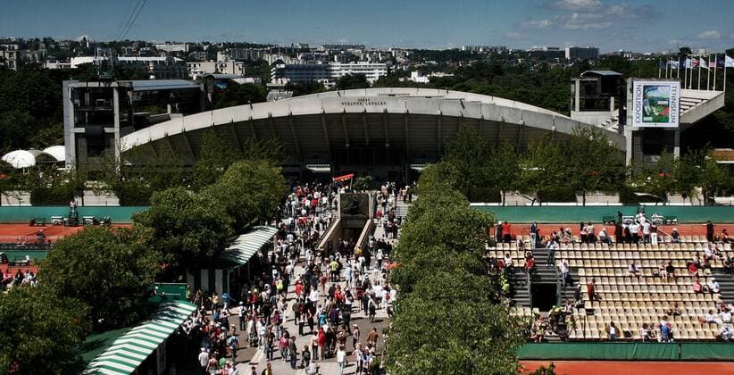 Court Suzanne Lenglen in Paris am Benny Berthet Day 2009 -  Tennis French Open 2009, Grand Slam, ATP WTA Tour, Sand, Sandplatz, Sandplatztennis, Sandplatzturnier Totale Roland Garros Paris