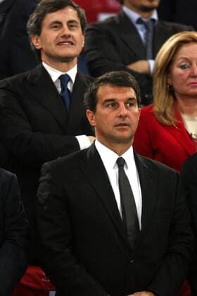 Präsident Joan Laporta (FC Barcelona) -  Fußball EC 1 Herren Champions League Finale 2008 2009, Barca Einzelbild Rom