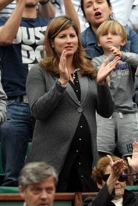Miroslava Federer Vavrinec, schwangere Ehefrau von Roger Federer (Schweiz) -  Tennis Herren French Open 2009, Grand Slam, ATP Tour Einzelbild Roland Garros Paris