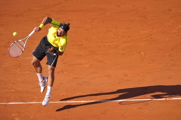 Fernando Gonzalez (Chile) -  Tennis Herren French Open 2009, Grand Slam, ATP Tour, Vdig Einzelbild Roland Garros Paris