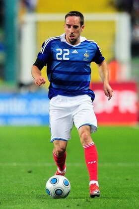 Franck Ribery (Frankreich) -  Fußball Länderspiel Herren Freundschaftsspiel 2009, Test, Testspiel, Nationalmannschaft, Nationaltrikot, Frankreich Einzelbild St. Etienne