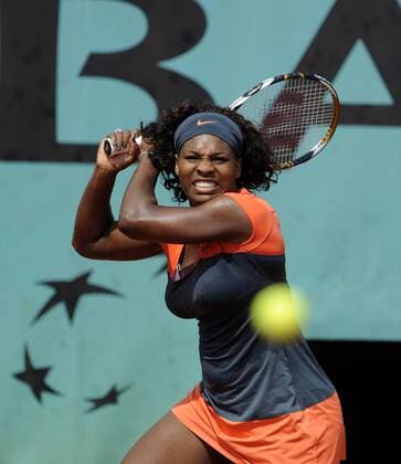 Serena Williams (USA) Tennis Damen French Open 2009, Grand Slam, WTA Tour Einzelbild Roland Garros Paris Dynamik,
