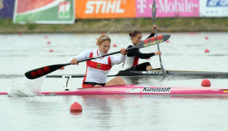 Katrin Wagner Augustin (Deutschland) -  Kanu Damen Weltcup 2009, Welt Cup, Worldcup, World, WC, 500m, K1 K 1 er Kajak Einerkajak Einer 1er Einzelbild Szeged