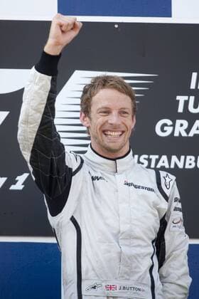 Jenson Button (England Brawn GP) gewinnt den GP der Türkei 2009 -  Motorsport Grand Prix Herren Großer Preis der Türkei 2009, Formel 1 Weltmeisterschaft, F1, F, GP, WM Einzelbild Istanbul Freude,