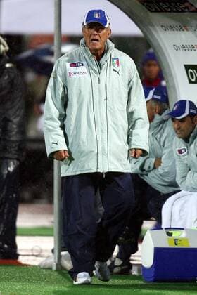 Nationaltrainer Marcello Lippi (Italien) -  Fußball Länderspiel Herren Freundschaftsspiel 2009, Test, Testspiel, Nationalteam Pretoria o0 Tshwane
