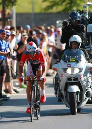 Fabian Cancellara (Schweiz Saxo Bank) Radsport Herren Tour de Suisse 2009, Straßenradsport, Straße, Rad, ProTour Gruppe 1. Etappe: Mauren - Ruggell 