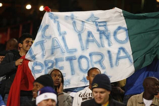 Club italiano Pretoria - Italienische Fans aus Pretoria während des Confed Cups 2009 -  Fußball Länderspiel Herren Confed Cup 2009, Nationalmannschaft, Gruppe Pretoria o0 Tshwane