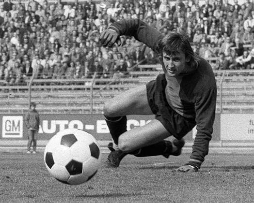 Torwart Dieter Burdenski (Bremen) Fußball 1. BL Herren Saison 1973 1974, SV Werder Bremen Einzelbild Düsseldorf Dynamik,