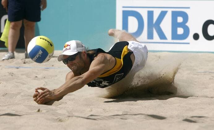 Julius Brink (Deutschland) Beachvolleyball Herren German Masters 2009, Beach, European Championship Tour Einzelbild Berlin Dynamik,
