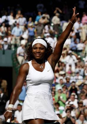 Serena Williams (USA) jubelt Tennis Damen All England Championships 2009, WTA Tour, Grand Slam, Einzelbild Wimbledon London Freude,