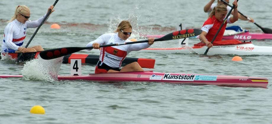 Katrin Wagner Augustin (Deutschland) Kanu EM Damen Kanusport EM 2009, 500 Einer Kajak, Einerkajak, K1, 1er, K 1 er Einzelbild Brandenburg Dynamik,